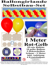 Ballongirlande-Girlande-aus-Luftballons-Rot-Gelb-1-Meter-zum-Selbermachen